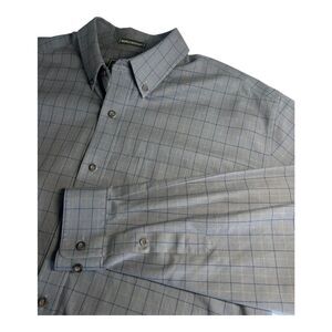 Eddie‎ Bauer Men's Button Down Long Sleeve Grey L Wrinkle Resistant